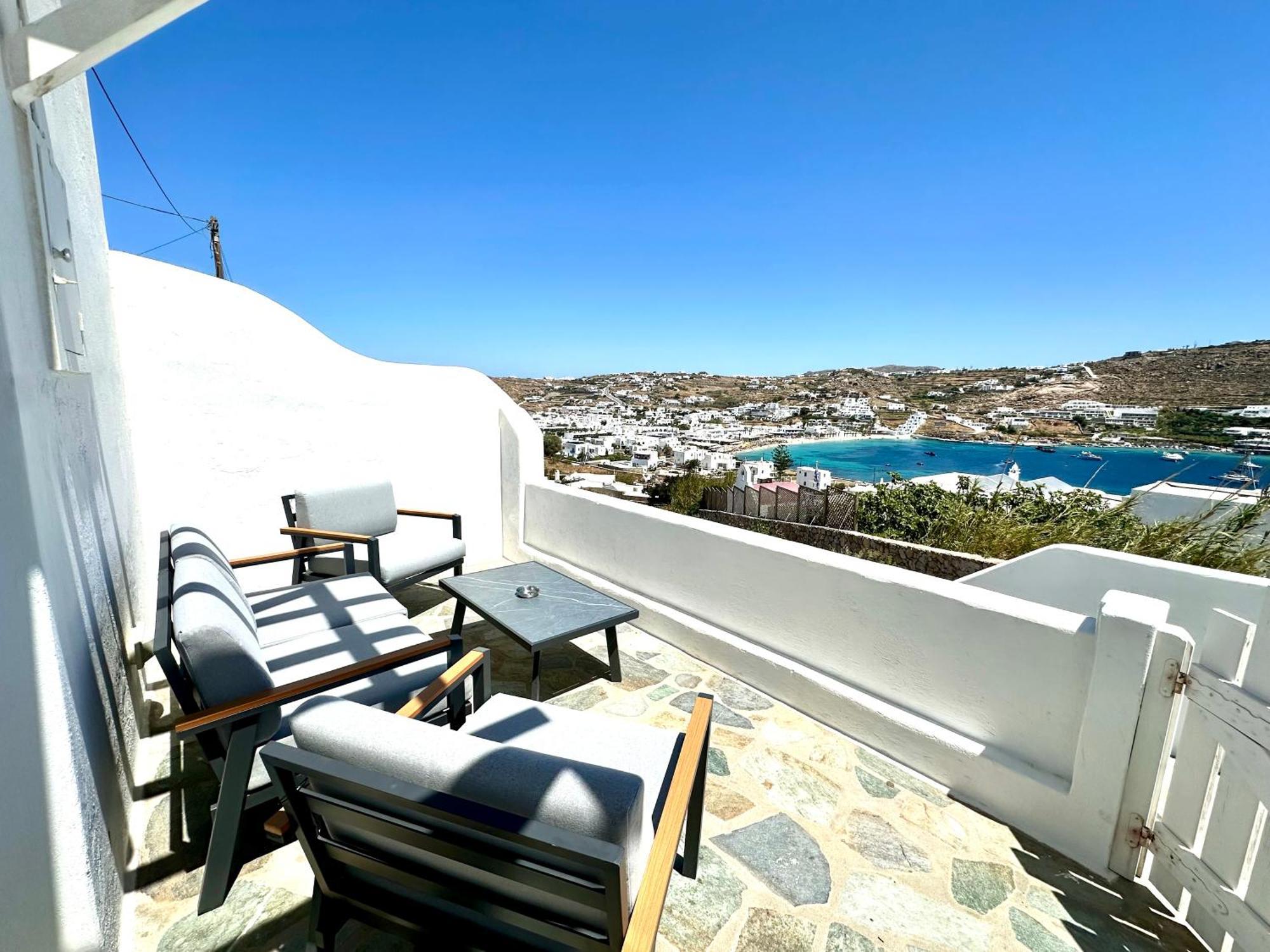 Modern Cycladic Sea View House Villa Ornos  Ngoại thất bức ảnh